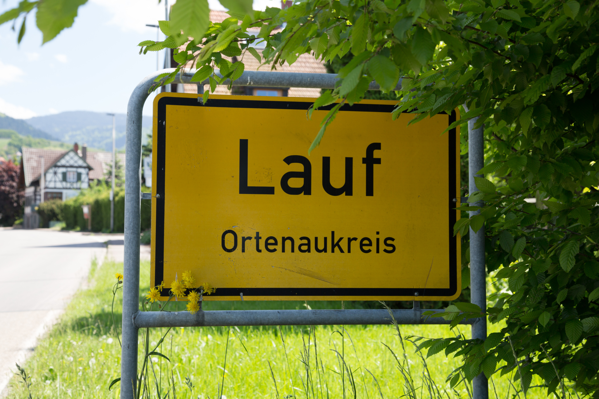 Ortsschild der Gemeinde Lauf